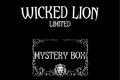 Wicked Lion Limited mystery box logo on a black background